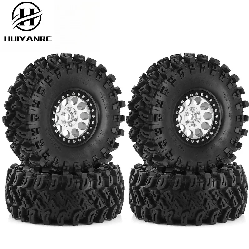

4PCS 2.2'' Metal Beadlock Wheels and Crawler Tires for 1:10 Crawler Car SCX10 90047 D90 TF2 CC01 TRX4 Gen8 Everest Gen7 Pro