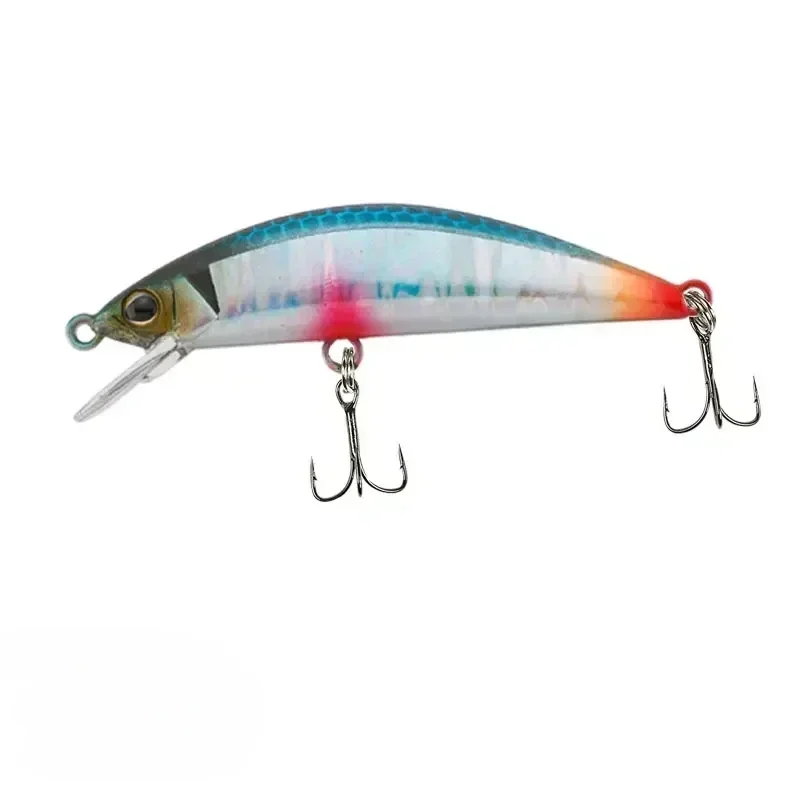 

ALASICKA 4.6cm/3.5g Submersible Mini Minnow Bass Bucktails Freshwater Stream Lures Barbed Hooks High Quality Spray Paintwork