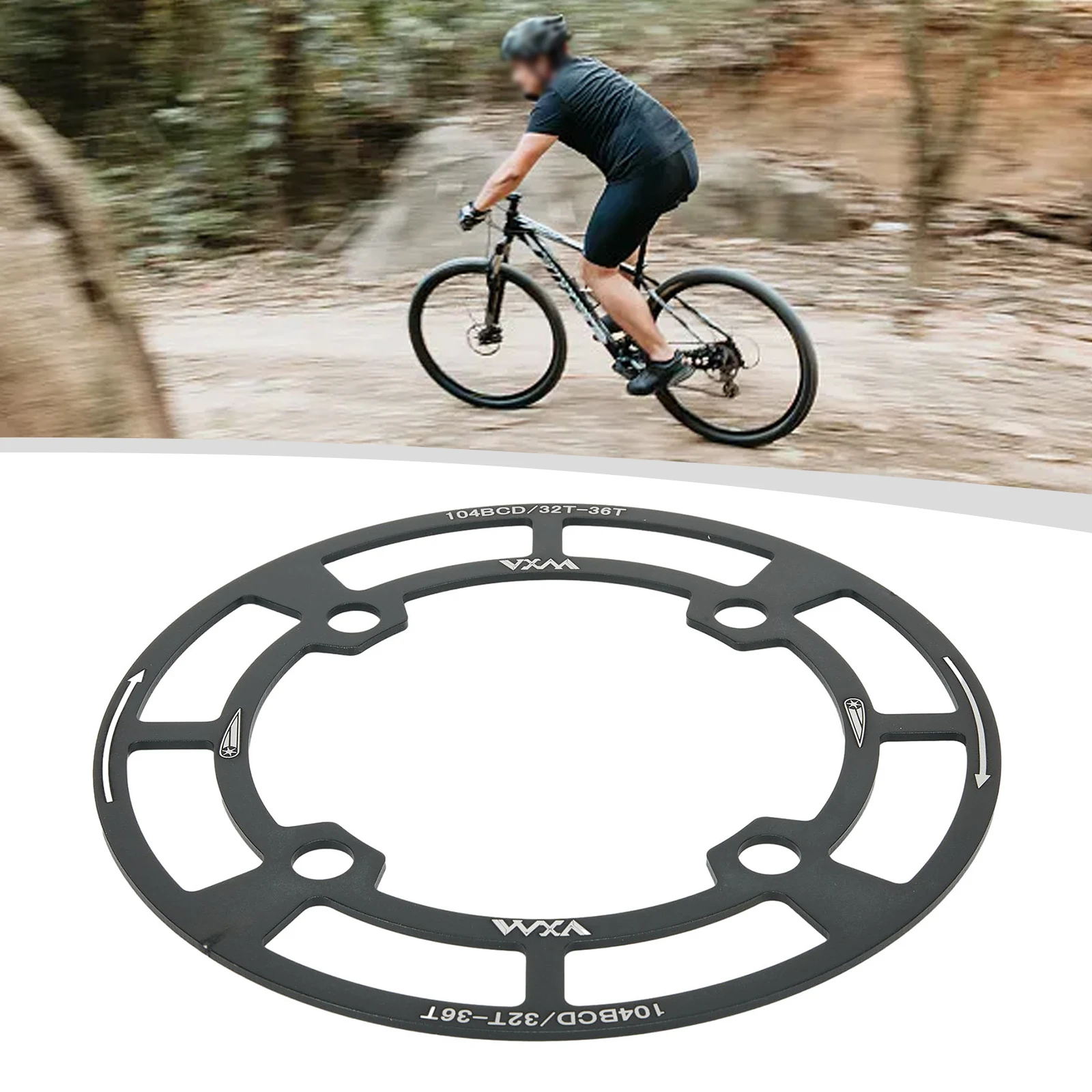 Cycling Tool Chainring Cover Sandblasting Bike Black Net Weight 35/45g Riding Safety 32-34-36T 38-40-42T Brand New