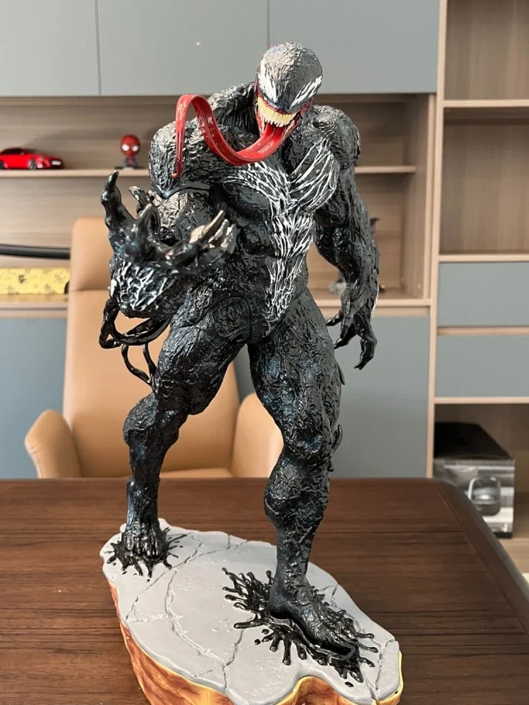 Figura de Venom de Marvel de 50cm, modelo personalizado de muñecas de gran tamaño, figura de acción decorativa coleccionable, juguete Gif para adultos y niños, 1/3