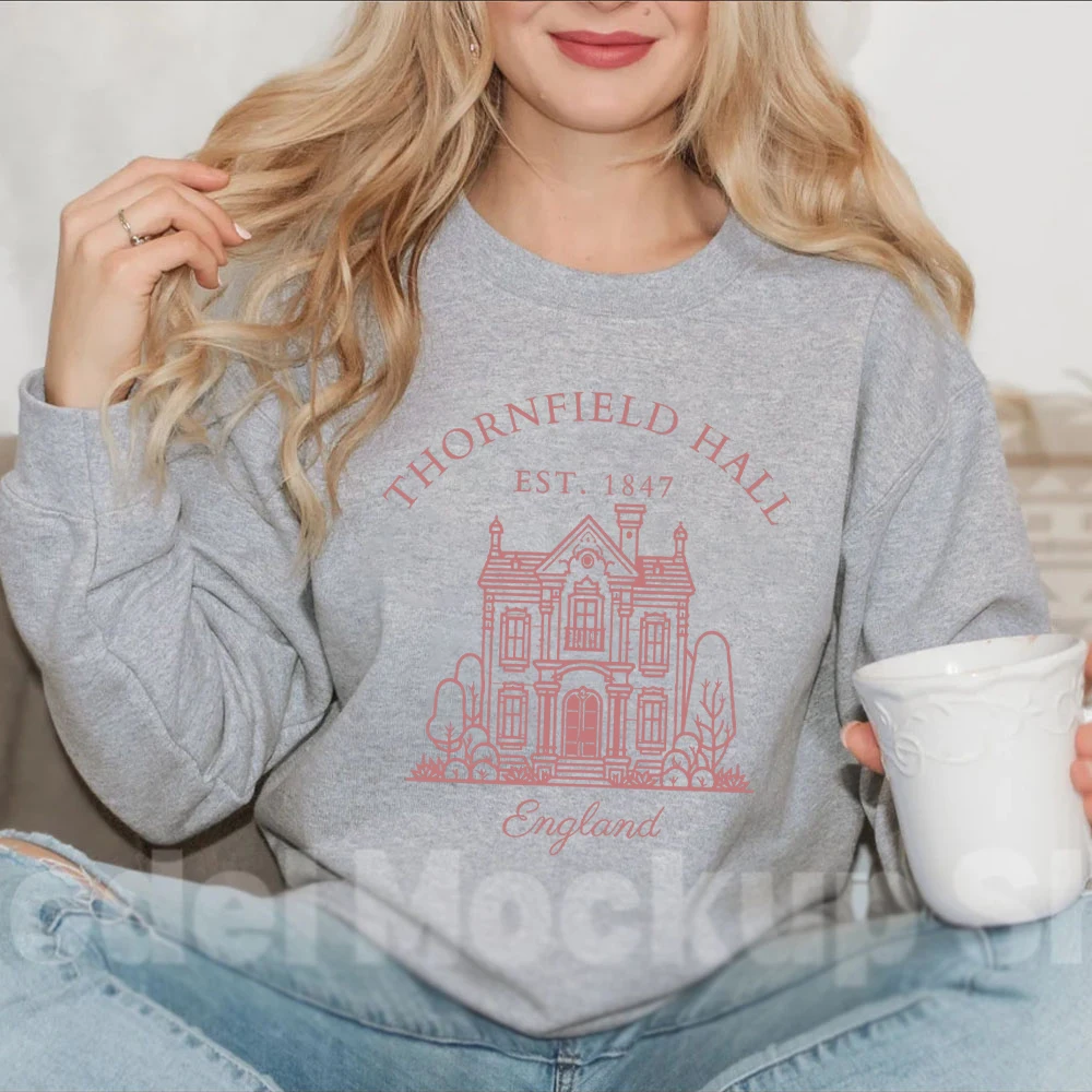 Charlotte Bronte Women Clothing Gift Dark Academia Womens Clothing Thornfield Hall Women Clothes Literary Gift Literature Hoodie