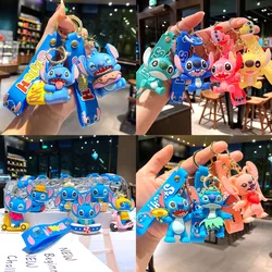 76 Pcs Wholesale Anime Disney Keychain Mickey Mouse Minnie Lilo & Stitch Cartoon Keyrings Key Chain Car Pendant Kids Toys Gifts