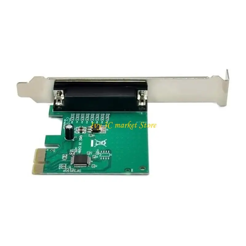 D7YC PCIe Parallel Port Adapter Einfache Installation PCIE zu DB25 Drucker Adapter Erweiterungskarte für Home Office