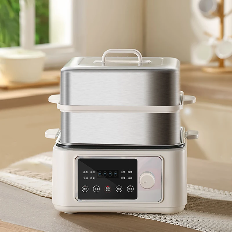 YUEDISI-olla de calentamiento rápido personalizada, olla de vapor grande multifuncional, vaporizador de acero inoxidable, vaporizador eléctrico de alimentos, 220V/110V