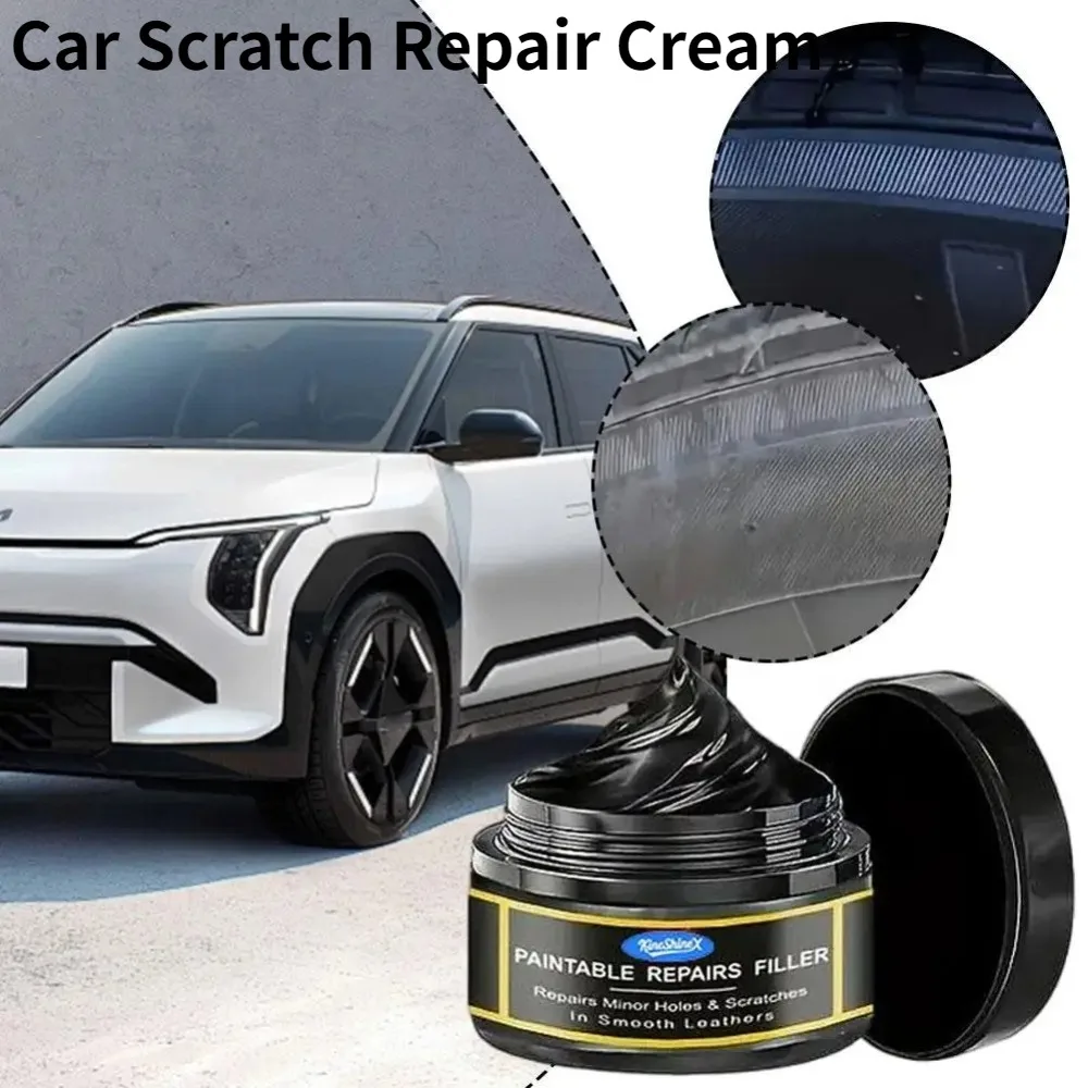 Professional Car Interior Plastic Restorer - Scratch Remover Wax Leather Repair Cream for Dashboard Steering Wheel - Shine Polis