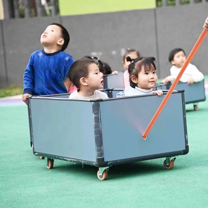 Kindergarten outdoor game equipment children's train wooden toys outdoor early education sensory integration training