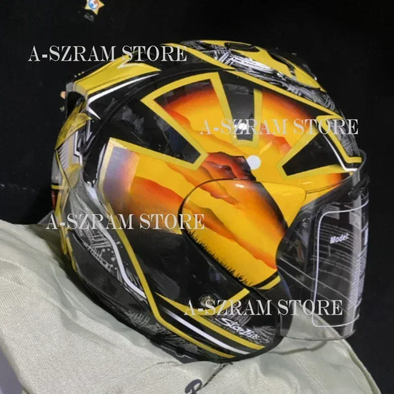 SZ RAM Motorcycle Equipments 3/4 Open Face Helmet 3 HELMET Motorcycle Helmet Riding Motocross Racing Motobike Capacete