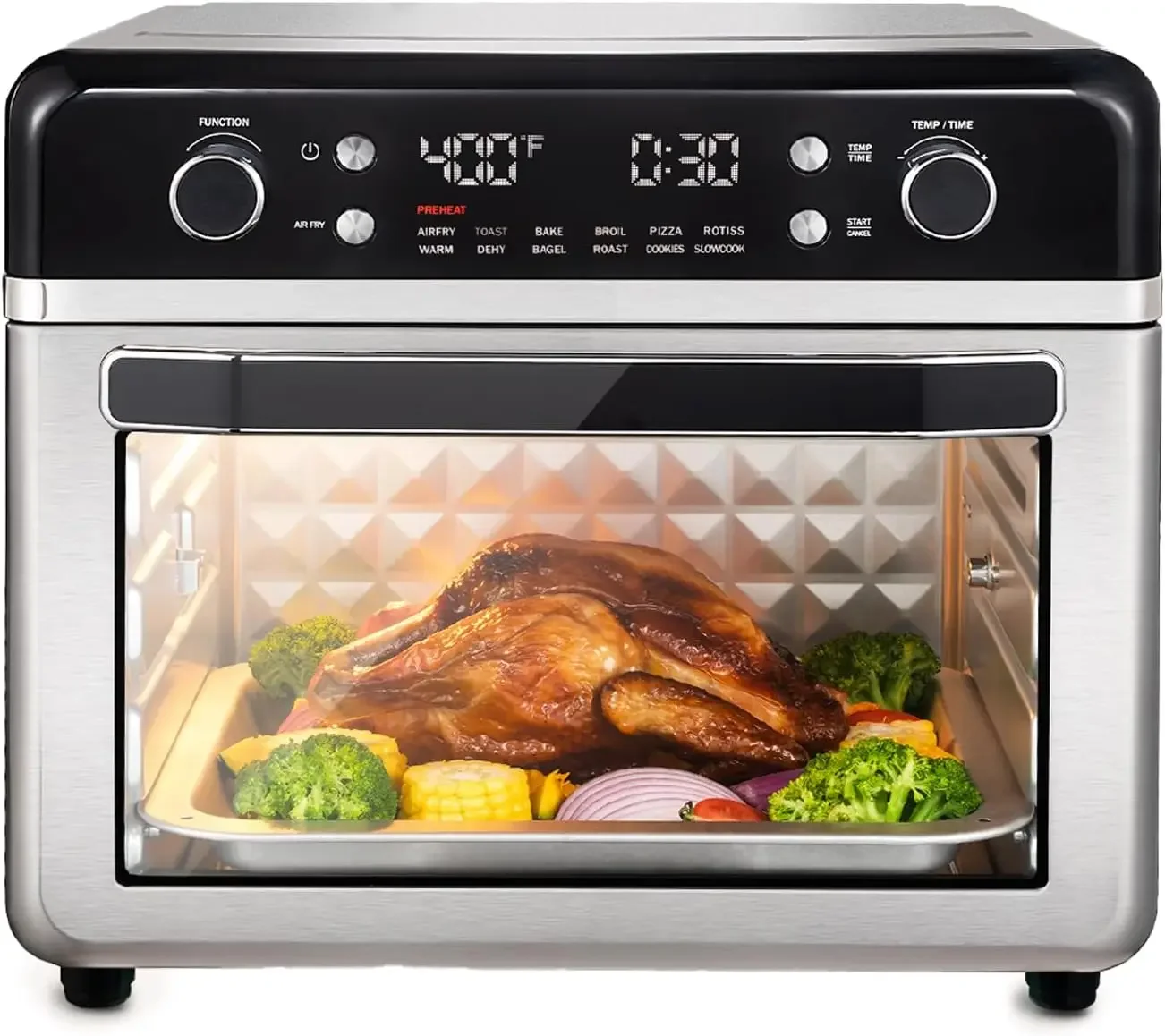 Fryer Toaster Oven Multifunctional Countertop Convection Toaster Oven Included Accessories and Authent