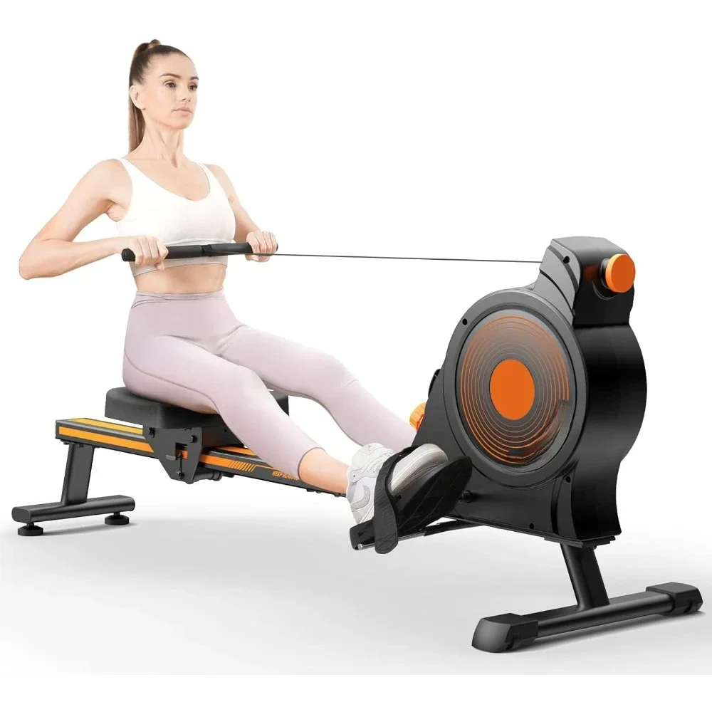 Max 350 LB Weight Capacity Rowing Machine for Exercises LCD Monitor and Comfortable Seat Cushion Home Gym Fitness Equipment Diet