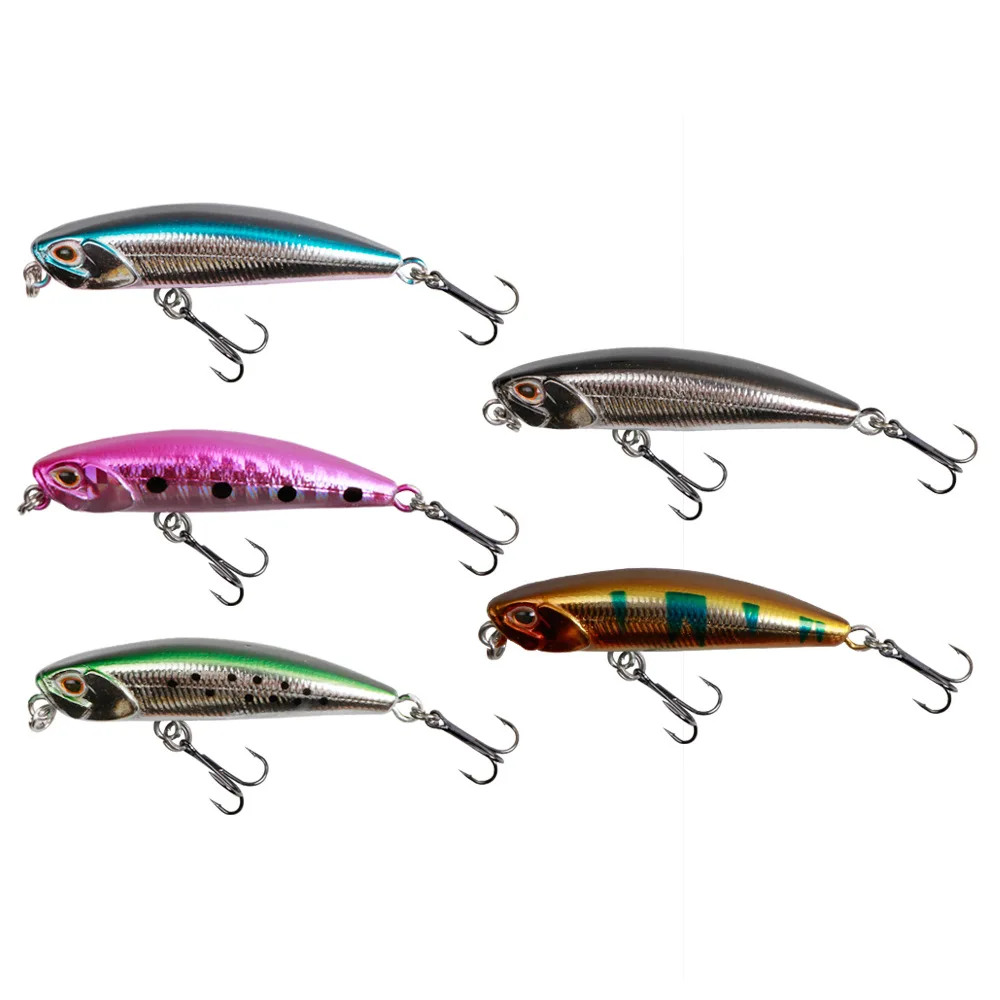 1 Pcs Minnow Fishing Lure 53mm 4.4g 3D Eyes Crankbait Wobbler Artificial Plastic Hard Bait Fishing Tackle