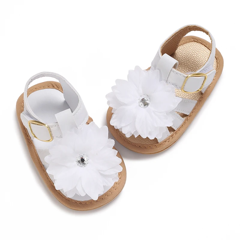 New Summer Newborn Girls Anti Slip Walking Shoes, Comfortable And Cute Flower Fashionable And Beautiful Sandals For Girls