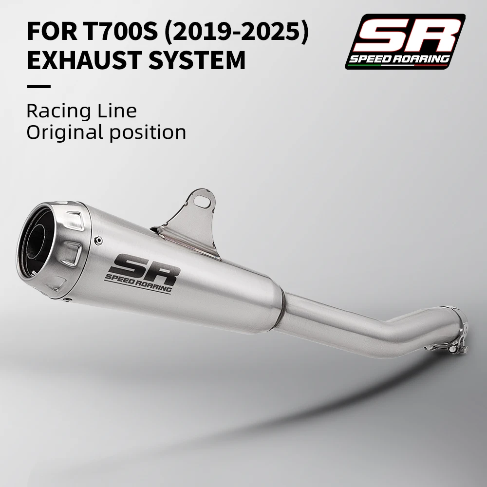 

For Tenere 700 T700 Escape Modify Slip-on Motorcycle Exhaust System Muffler Tail Pipe Connect Original Line