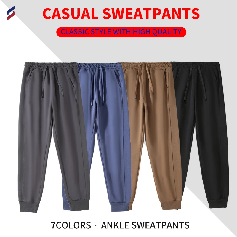 New Men Casual Fashion Cotton Sports Pants Gym Sport Trousers for Men Jogger Sweatpants Running Workout Jogging Long Pants 687