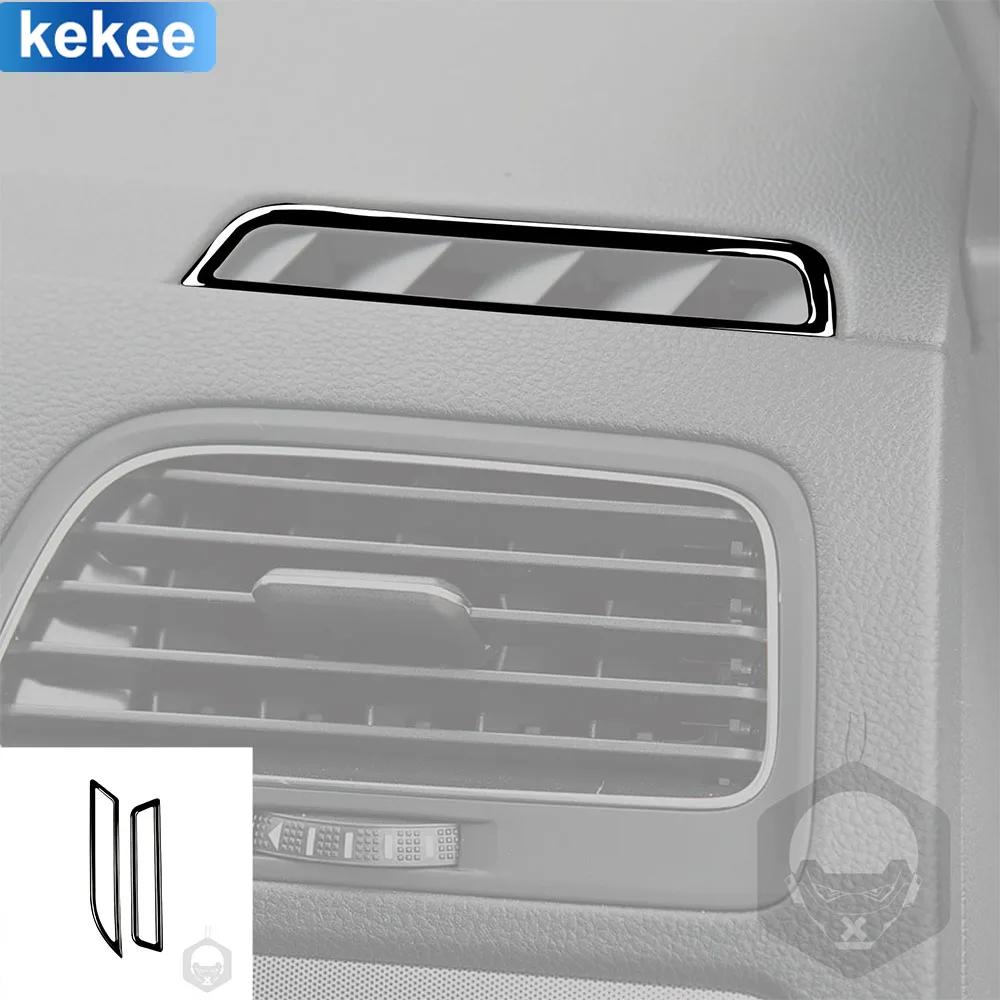 For Volkswagen Golf 7 GTI Mk7 2013 2014 2015 2016 2017 Demisting Vent Cover Piano Black Sticker Car Interior Tuning Accessories