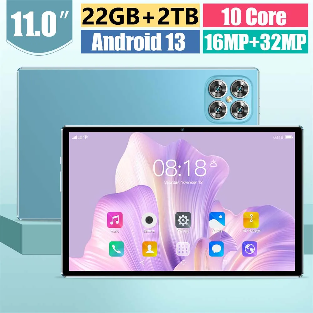 

11,0 "HD новый оригинальный планшет Pad 7S Pro Snapdragon 8 gen3 Android 22 ГБ + 2 ТБ игровая вкладка 10000 мАч 5G Dual SIM WiFi детский планшетный ПК