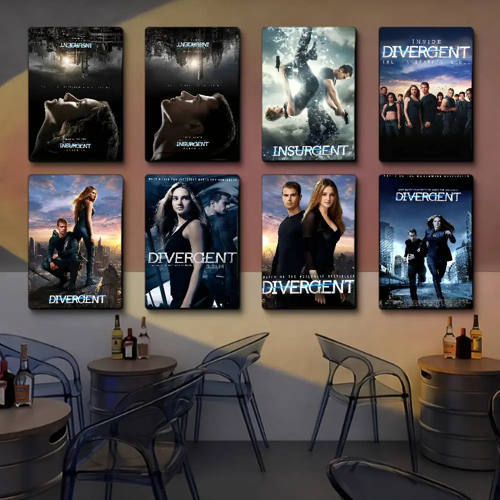 Divergent Movie Vintage Poster Sticky Retro Kraftpapier Aufkleber DIY Room Bar Cafe Kawaii Room Decor