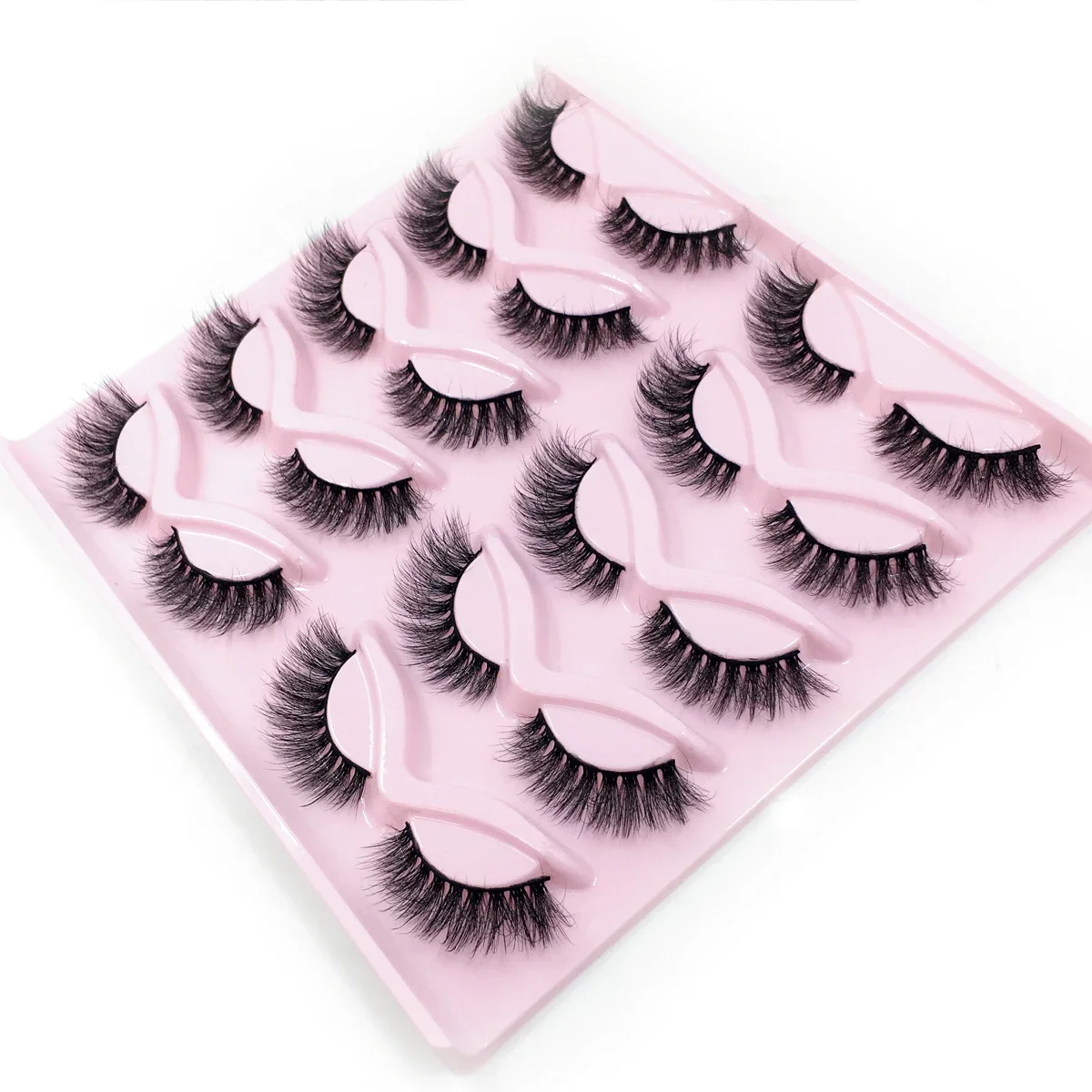 5/10pairs Eyelashes Mink Eyelashes Thick Natural Long False Eyelashes 3D Mink Lashes High Volume Soft Dramatic Eye Lashes Makeup