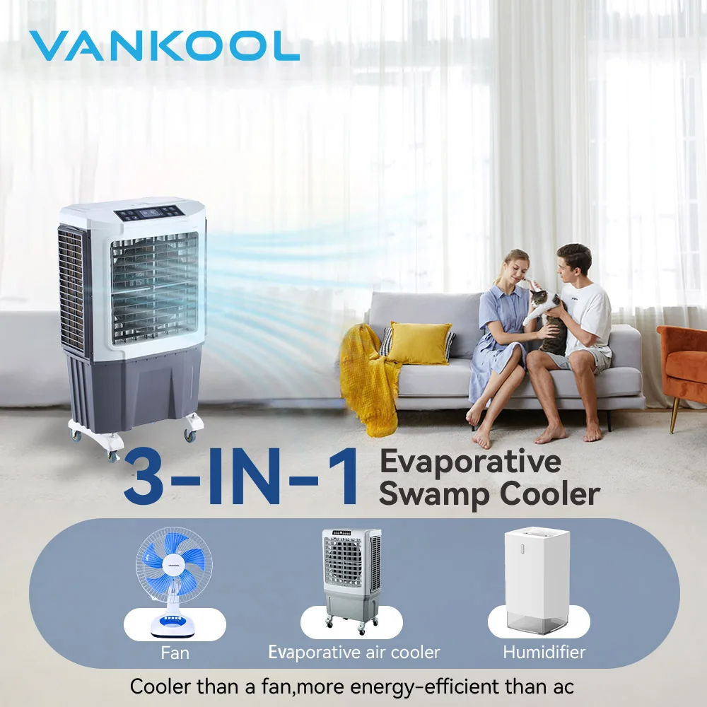 60L Wassertank Tragbarer Luftkühler mit Verdunstungskühlsystem