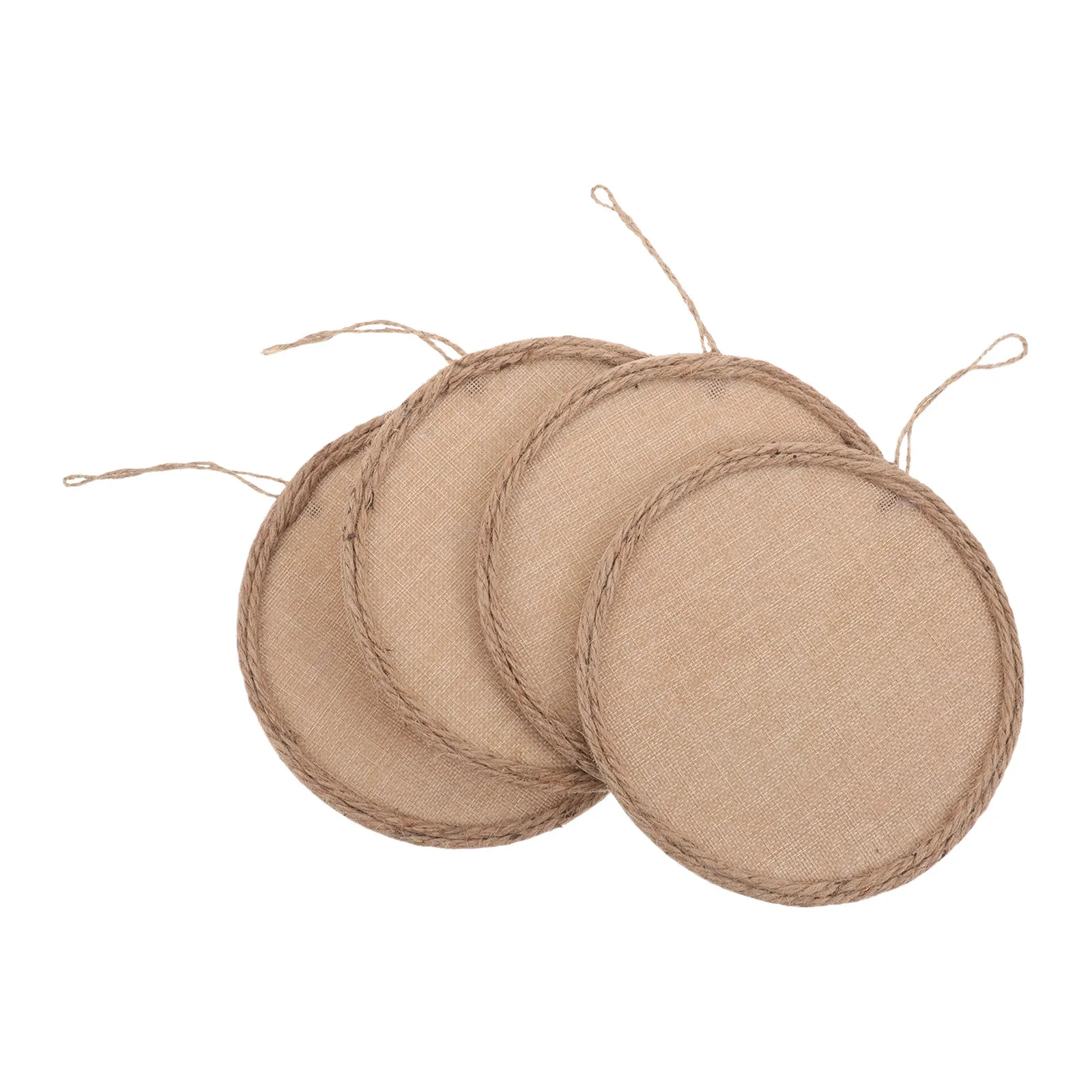 

4Pcs Burlap Canvas Sheet String Art Board Kids Creative Craft Supplies Weaving Drawing Panel for Home Classroom Wall Decorations