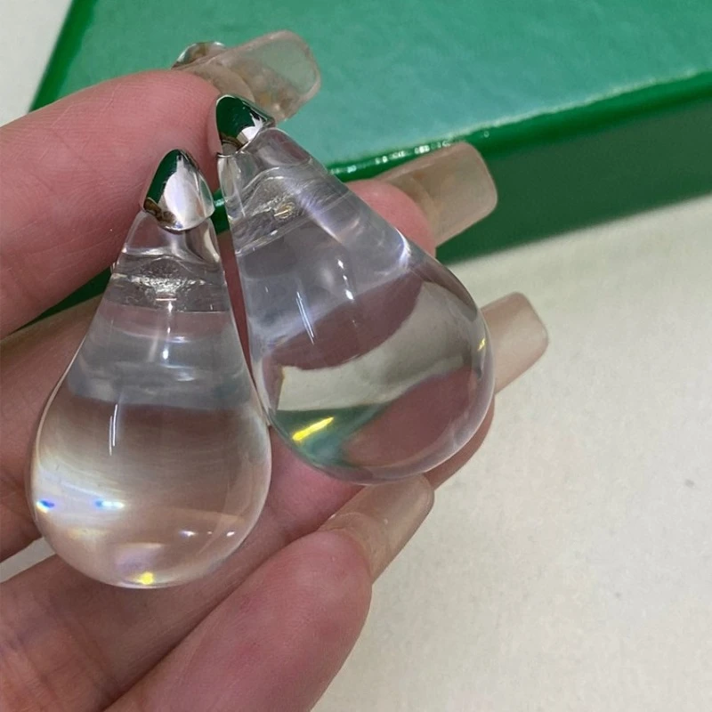

Hot Europe Fashion Transparent Acrylic Water Droplet Earrings Woman Top Quality Design Jewelry Trend