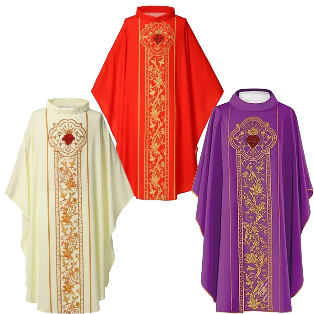 Robe Médiévale de Cosplay, Châle d'Église Catholique, Everak Religieuse pour Homme, Capes de Moine de Prêtre, Costume de ixde Carnaval d'Halloween