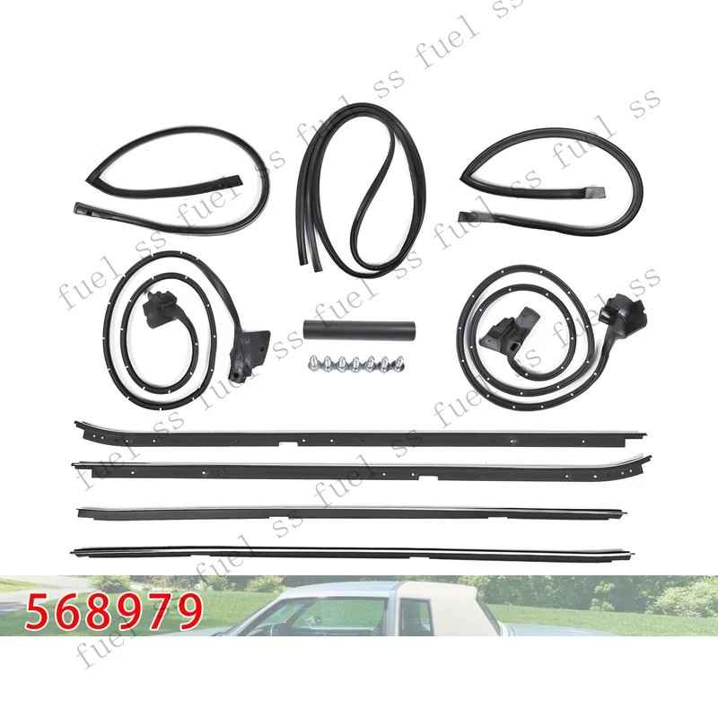 S+ Weatherstripping Seal Kit For Buick Regal Cutlass RWD 2-Door G-Body 1981-1988 TE