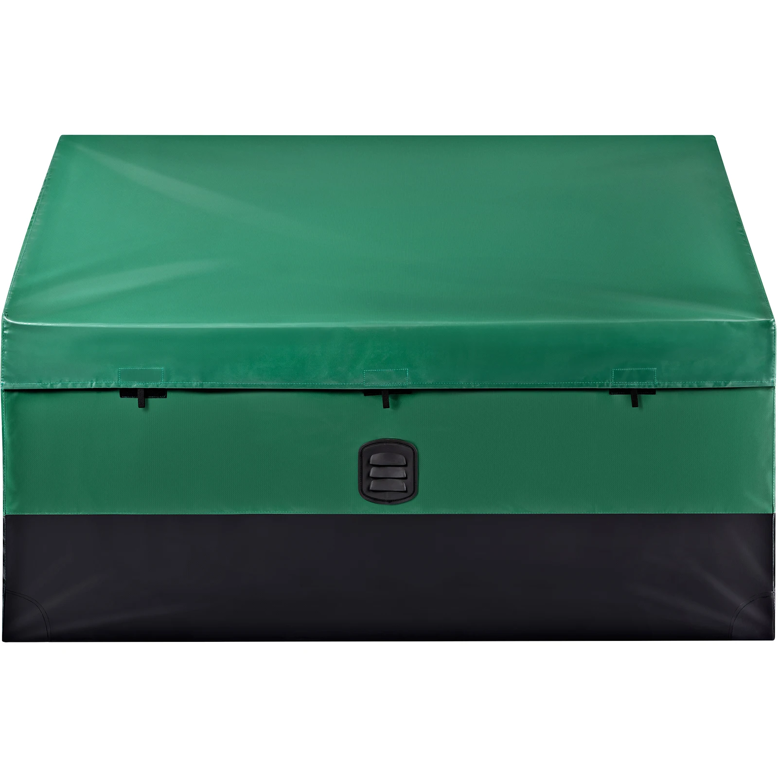 SucceBuy Boîte de rangement extérieure 100 gallons Boîte de pont en toile PE imperméable avec cadre galvanisé pour camping jardin bord de piscine