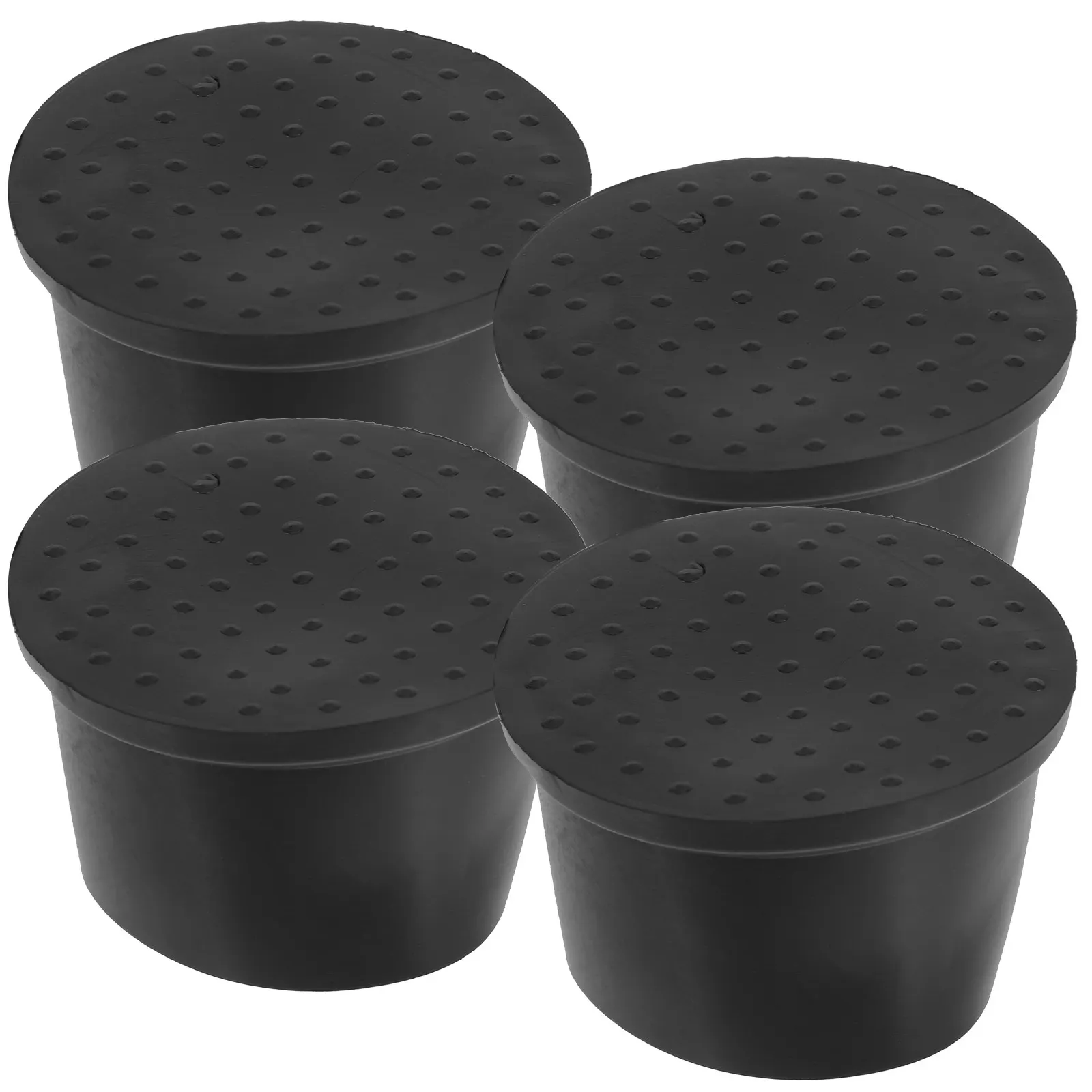 4Pcs Rubber Caster Cups for Furniture Bed Chair Sofa Non-Slip Wheel Stoppers Anti-Scratch Floor Protector Heavy Duty Wear