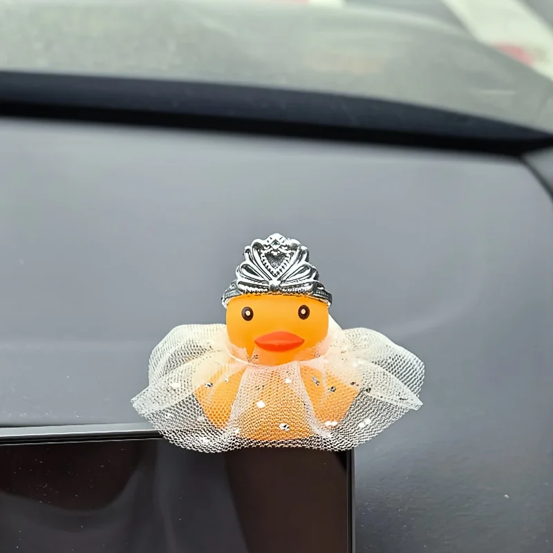 1 cute wedding rubber duck car decoration, car decoration, novice driver gift, holiday gift