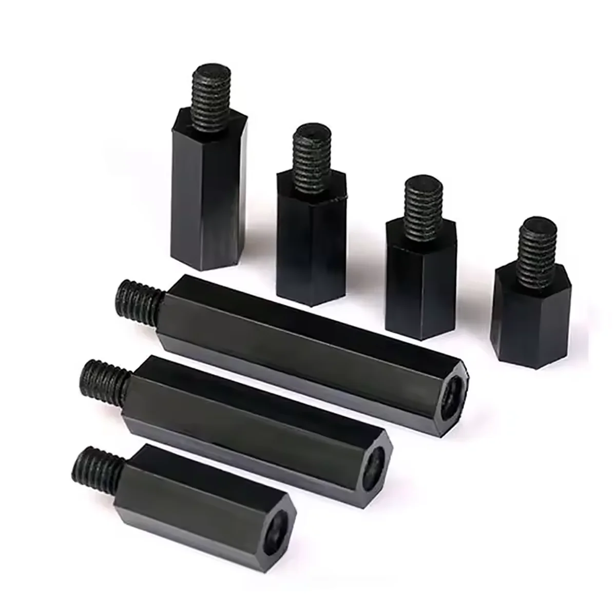 M2 M2.5 M3 M4 M5 M6 Black Nylon Hex Male-Female Standoff Spacer Pillar Mount PCB Plastic Hexagon Motherboard Bolt Spacing Screw