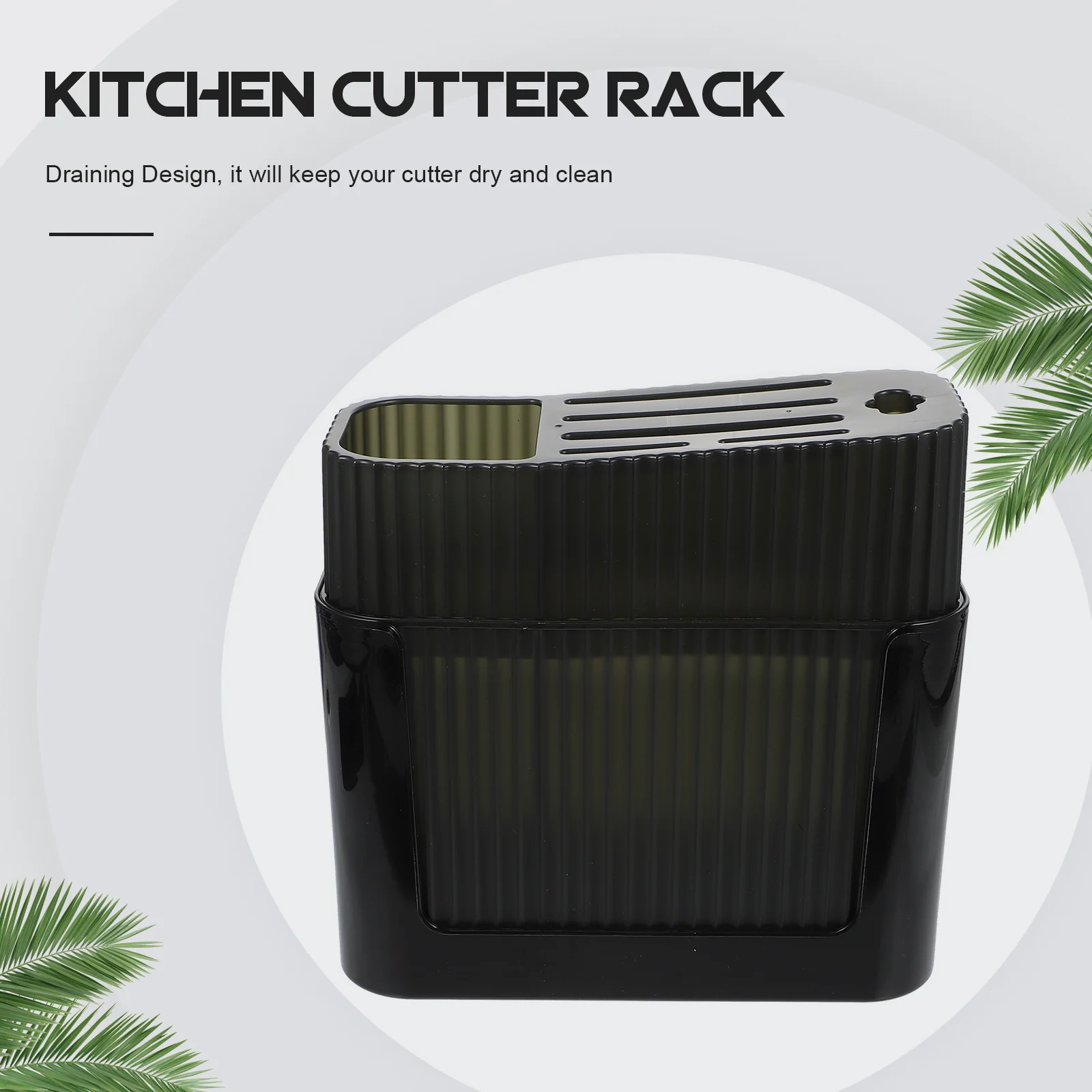 

Knife Holder Kitchen Drainable Cutter Storage Rack Plastic Tableware Organizer Household Utensil Stand Pp Smooth