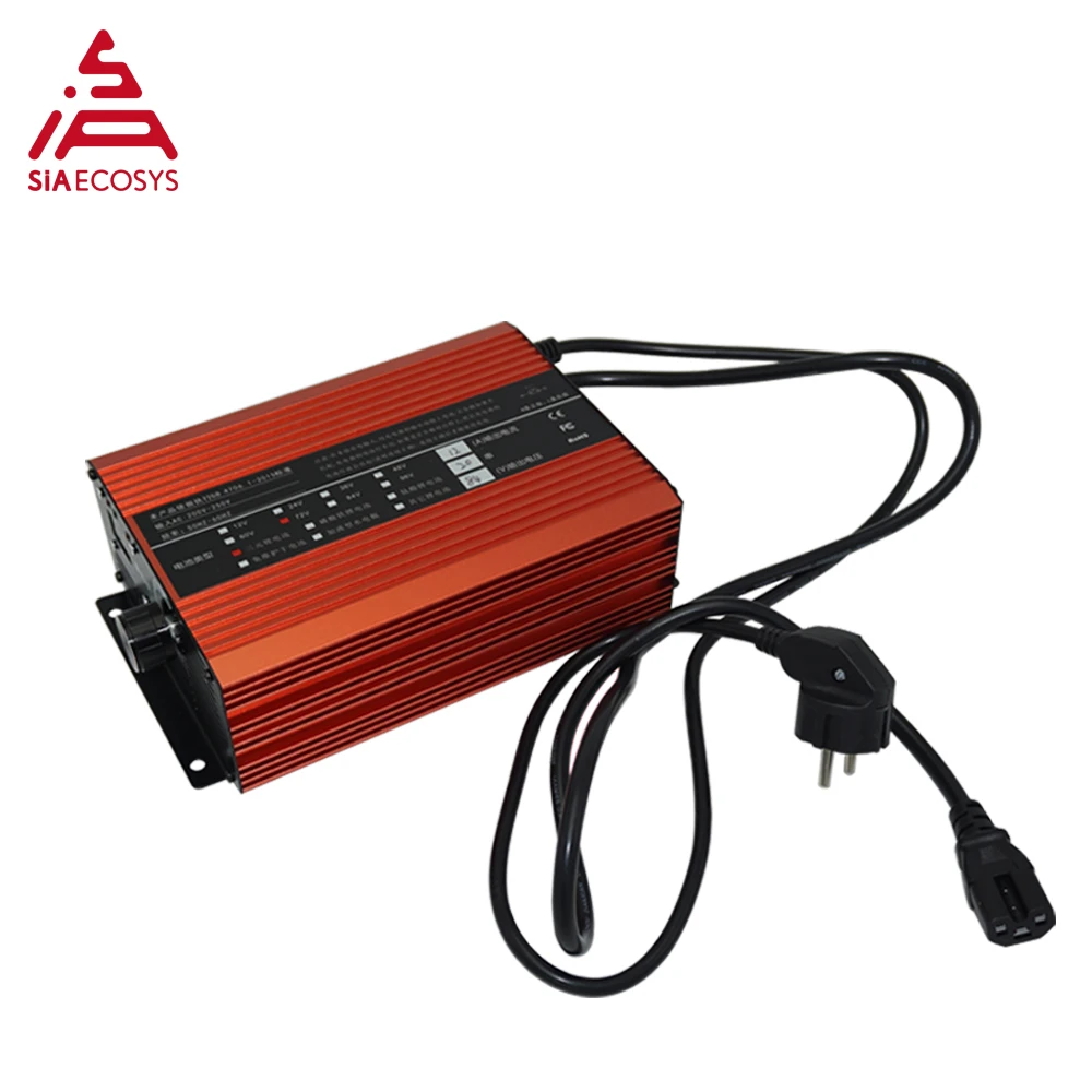 

SiAECOSYS High Power EV Charger 1000W Input 110V /220V 72V 3A-12A Adjustable Battery Charger for Electric Motorcycle