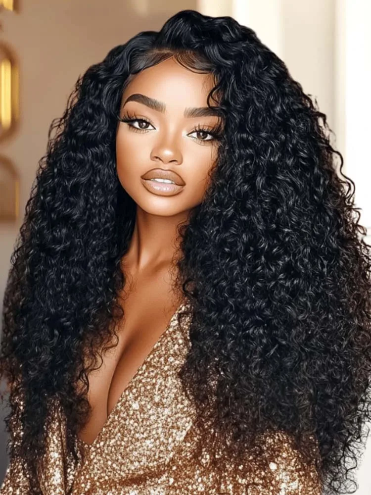 42 Polegada cachos birmanos 13x4 perucas de cabelo humano onda de água perucas dianteiras do laço cabelo humano ultra-fino renda 0.1 milímetros molhado