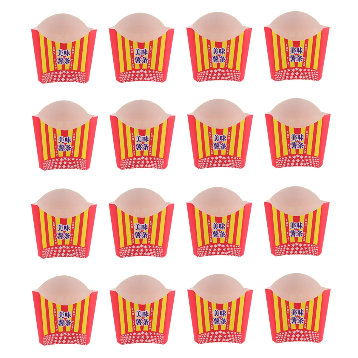 

100 Pcs Takeaway Snack Box Disposable Puddle Food Tray Lot Plates Trays Fry Packaging Supplies French Fries Rectangular Hot Dog
