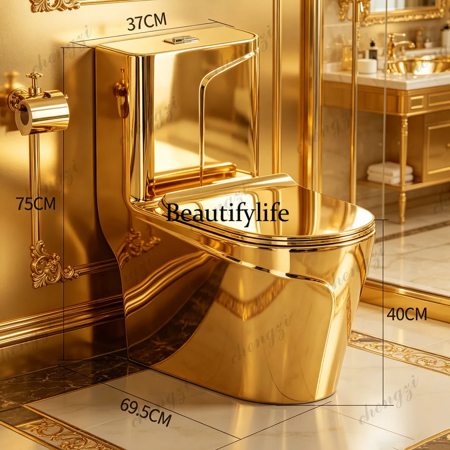 European electroplated gold toilet creative new toilet ceramic toilet