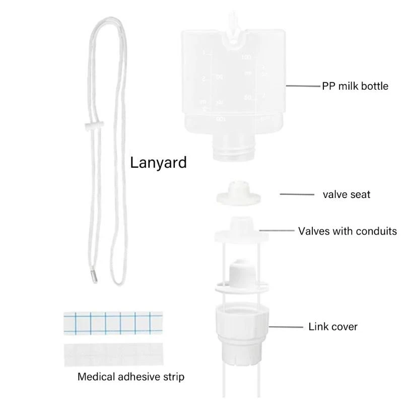 Q1FE SILICONE LACTATION AID Baby Weaning Assistant Tube for Infant