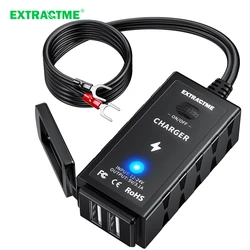 Extractme 3.1A Motorcycle USB Charger with Switch Waterproof Motorcycle Accessories U-Type Terminal to USB Adapter for Phone