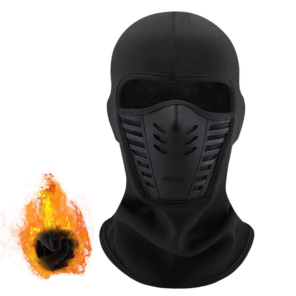 Men Winter Balaclava Motorcycle Face Mask Fleece Thermal Neck Full Face Mask Breathable Riding Mask Winter Windproof Ski Mask