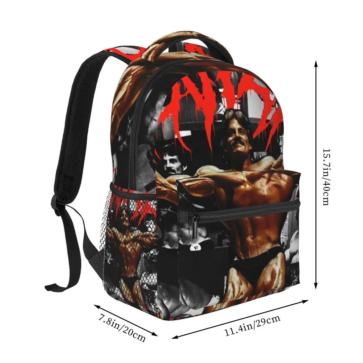 Mike Mentzer Heavy Duty Print Logo Pattern Backpack Hot Sale Daypack Boys Girls BookBag School Bag Shoulder Bags for Men Women
