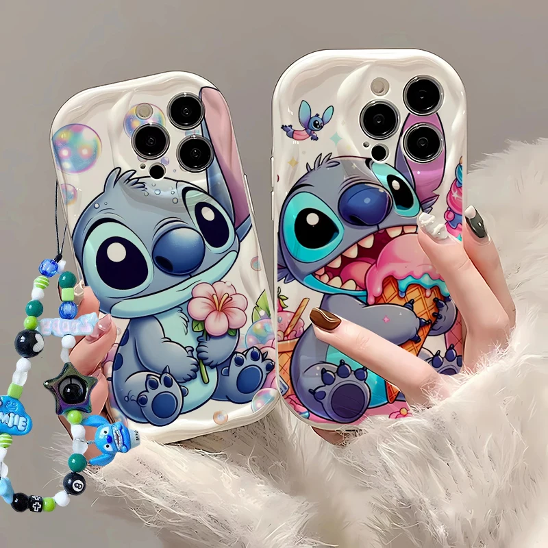 Coque pour Xiaomi Redmi 15 15C 14C 13C 12C 13 12 A5 Note 12 13 14 Pro Plus 5G 11S 10 11 Pro 4G, couverture de Bracelet de dessin animé point mignon
