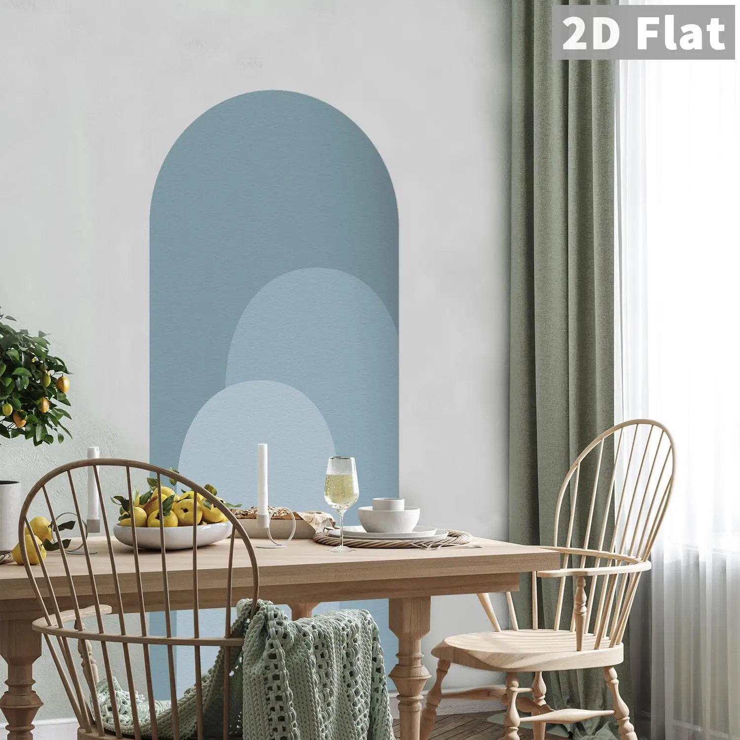80x180cm Self-Adhesive Arched Wall Sticker with Simple Style, Suitable for Decorating Living Room and Bedroom Walls