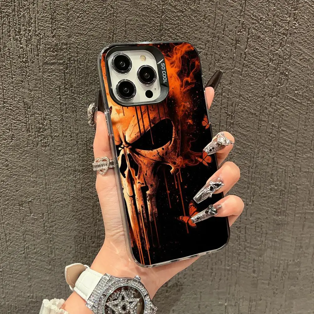

Big skull Phone Case case for iPhone17 16 15 14 13 12 11 Pro/ Max/Plus shock-proof rear cover anti-fingerprint