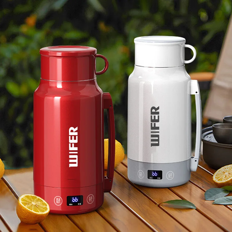 

New LED Digital Display Electric Kettle Portable Portable Heat car Preservation Electric Kettle Travel Home 1L Boiling Water Cup