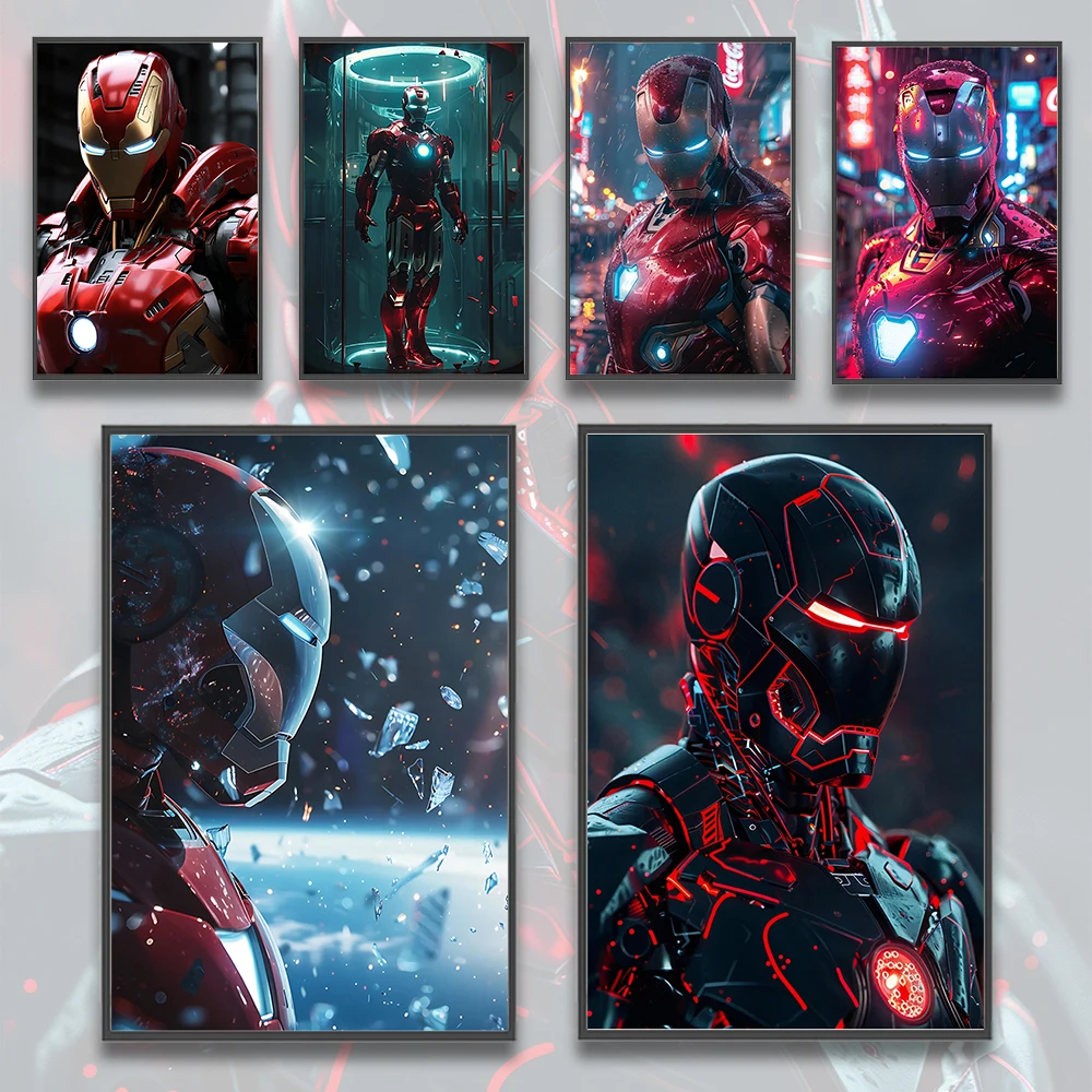 

Avengers Self-adhesive Poster Mavel Movie Painting Wallpaper Figures Iron Man Wall Art Bedroom Decorative Posters For Home Decor