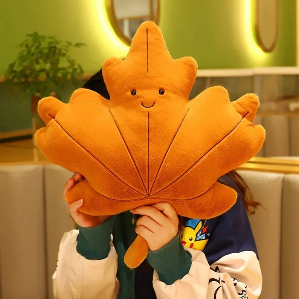 Six Styles Of Simulation Leaf Pillow Plush Toy Maple Ginkgo Leaf Home Sofa Bedside Sofa Car Decoration Photo Props The Best Gift