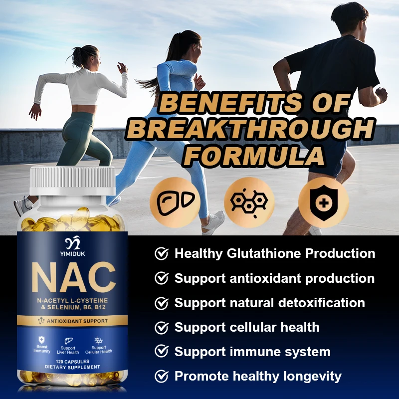 NAC Supplement N-Acetyl Cysteine – Supports Liver, Detox Immune, Cellular & Respiratory Health – N Acetyl Cysteine Capsules