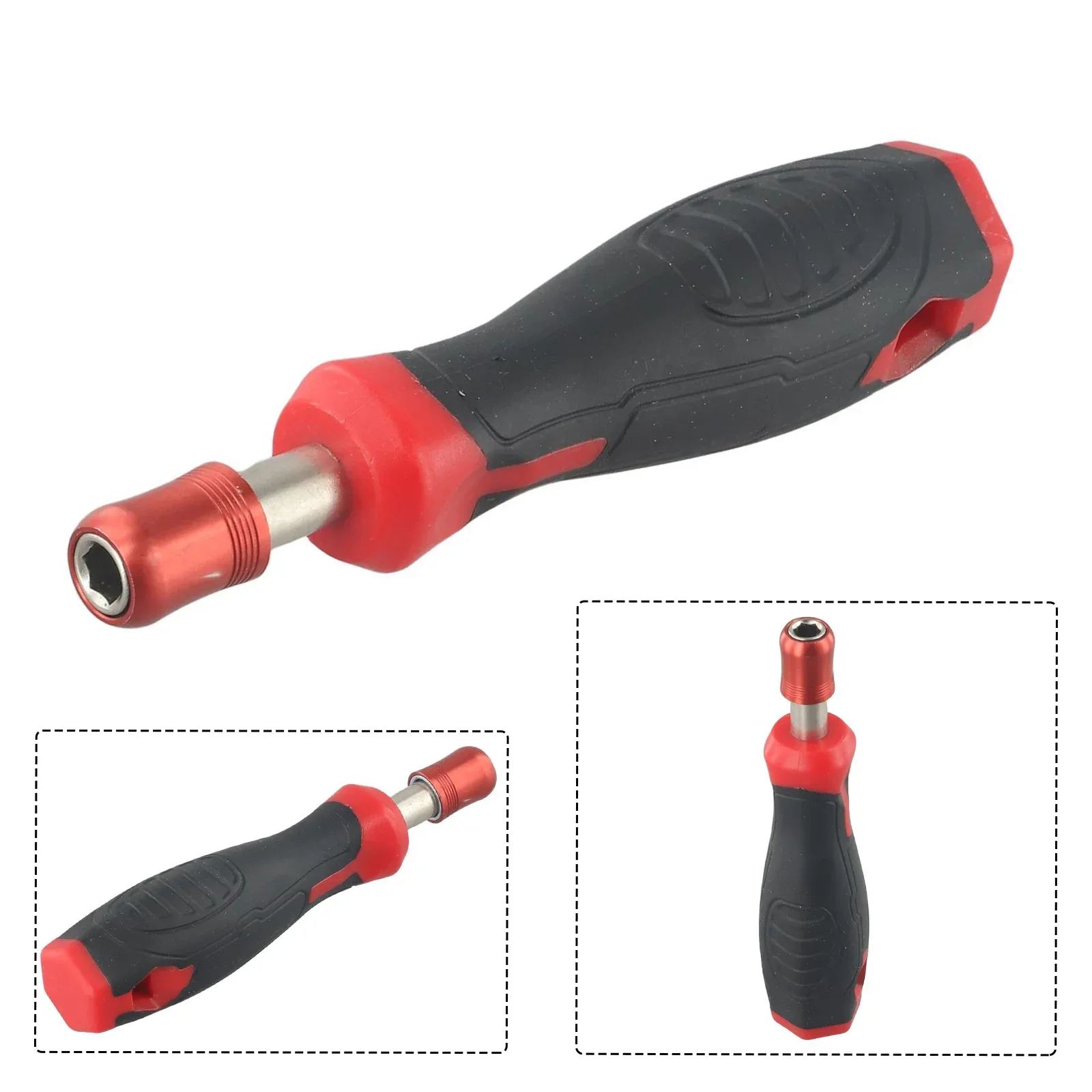 1 buah Driver mata magnetik multifungsi, gagang 6.35mm untuk penahan mata obeng Torx Hex berlubang