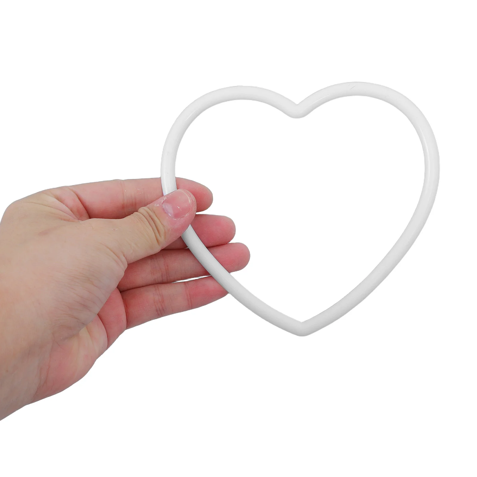 10Pcs Dreamcatcher Hoops Heart Shape Plastic Macrame Rings DIY Craft Supplies Small Rings for Handmade Dreamcatcher Decoration