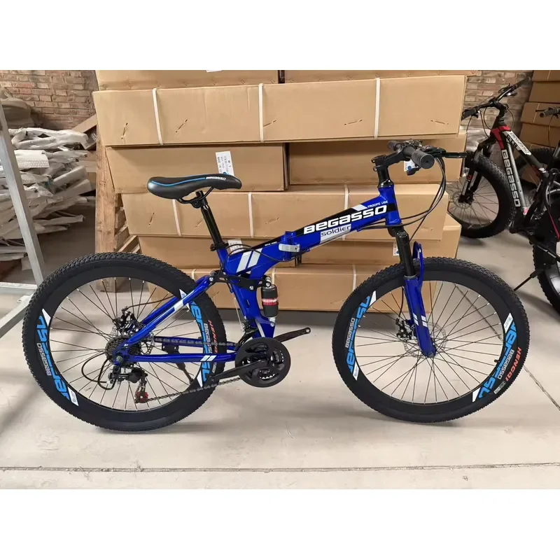 Factory wholesale 26 inch 21 speed folding mountain bike adult folding bike