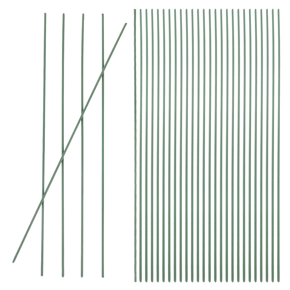 100 قطعة 30 سنتيمتر أسلاك الحديد الزهور الخضراء DIY بها بنفسك زهرة ينبع قضبان معدنية الحرف الزخرفية الاصطناعية لقضيب زهرة المنزل الزفاف #3